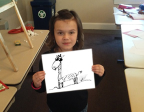 You don't have time to worry about life's challenges when you're busy creating a cool cartoon giraffe!